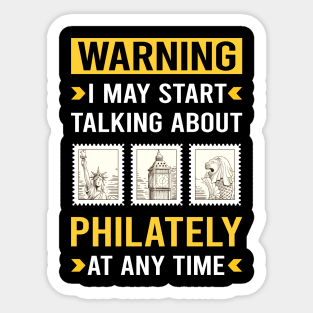 Warning Philately Postage Stamp Stamps Sticker